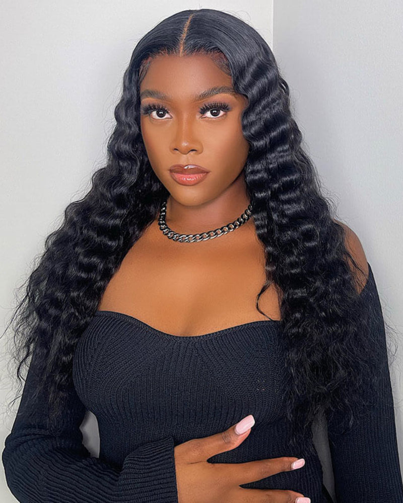 Selena 13x4 HD Transparent Wig Loose Deep Natural Black 100% Human Hair Wig