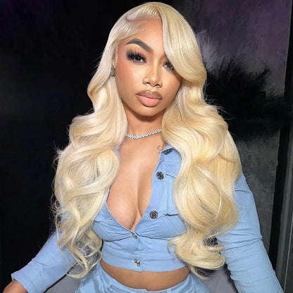 Selena 13x4 HD Transparent Lace Frontal Wig 613 Blonde Body Wave 100% Human Hair Wig