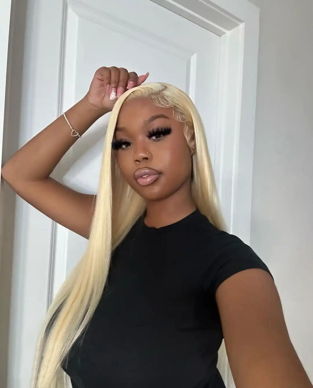 Selena 13x4 HD Transparent Lace Frontal Wig Straight Blonde 613 100% Human Hair Wig