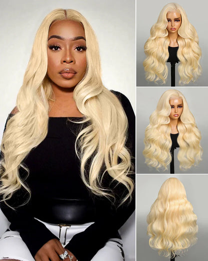 Selena 13x4 HD Transparent Lace Frontal Wig Straight Blonde 613 100% Human Hair Wig